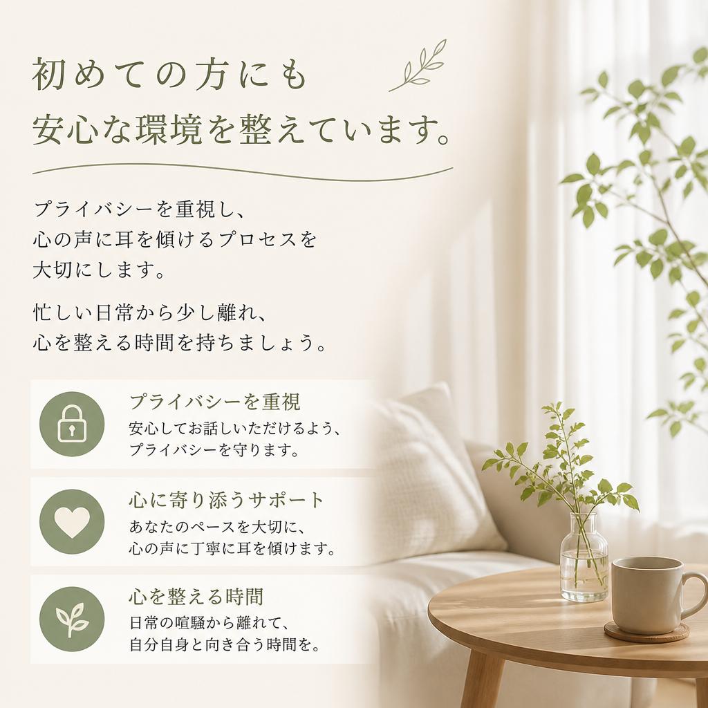 安心して受けられるセッション